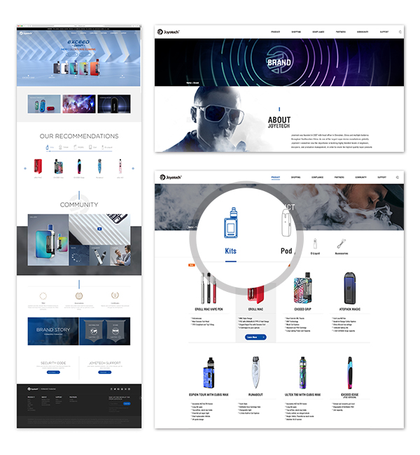 電子研發Joyetech官網設計